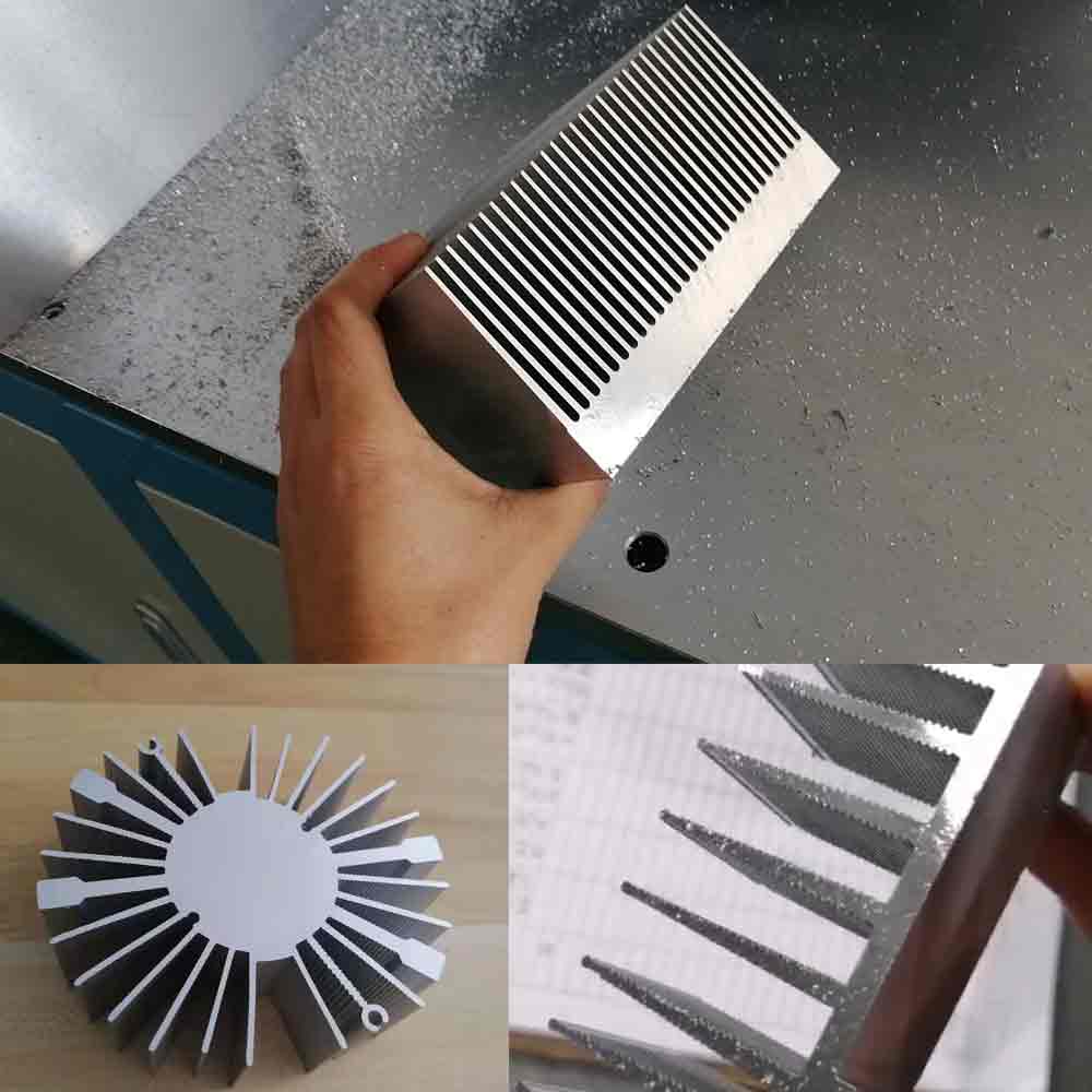 分離式型材切割機(jī)鋸切散熱器、鋁蜂窩板、太陽花